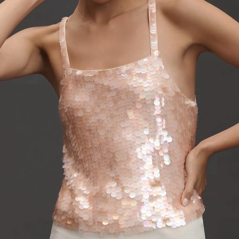 NEW! Walter Baker Anthropologie Nicky Sequin Tank Size M